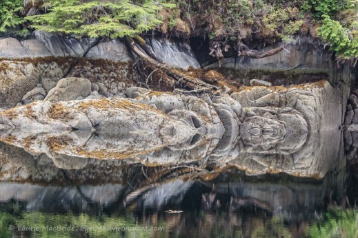 Totemic shoreline reflections