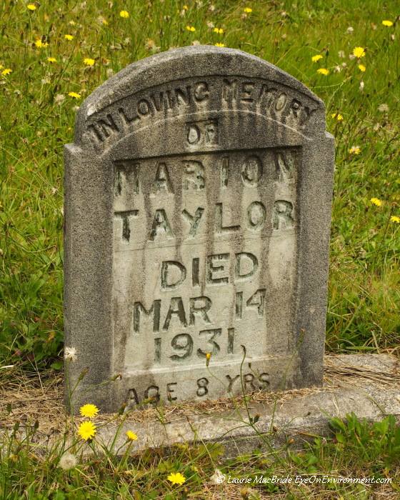 Gravestone of a child