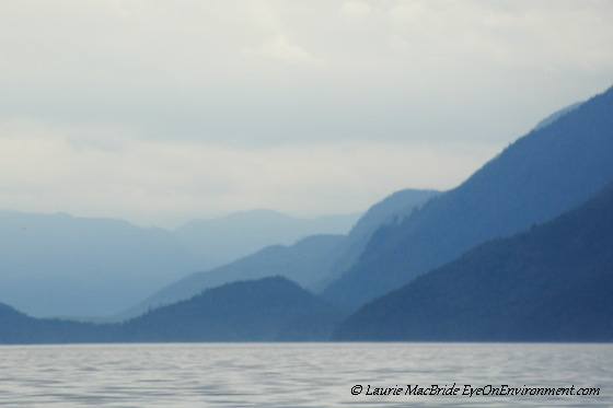 Blue layers of landscape