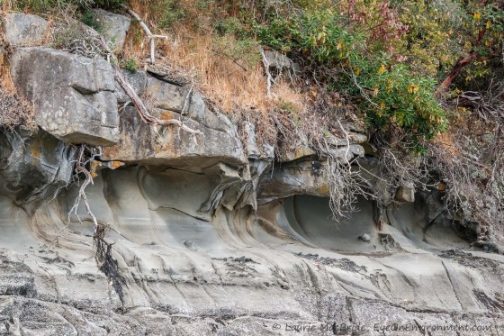 Eroded sandstone shoreline